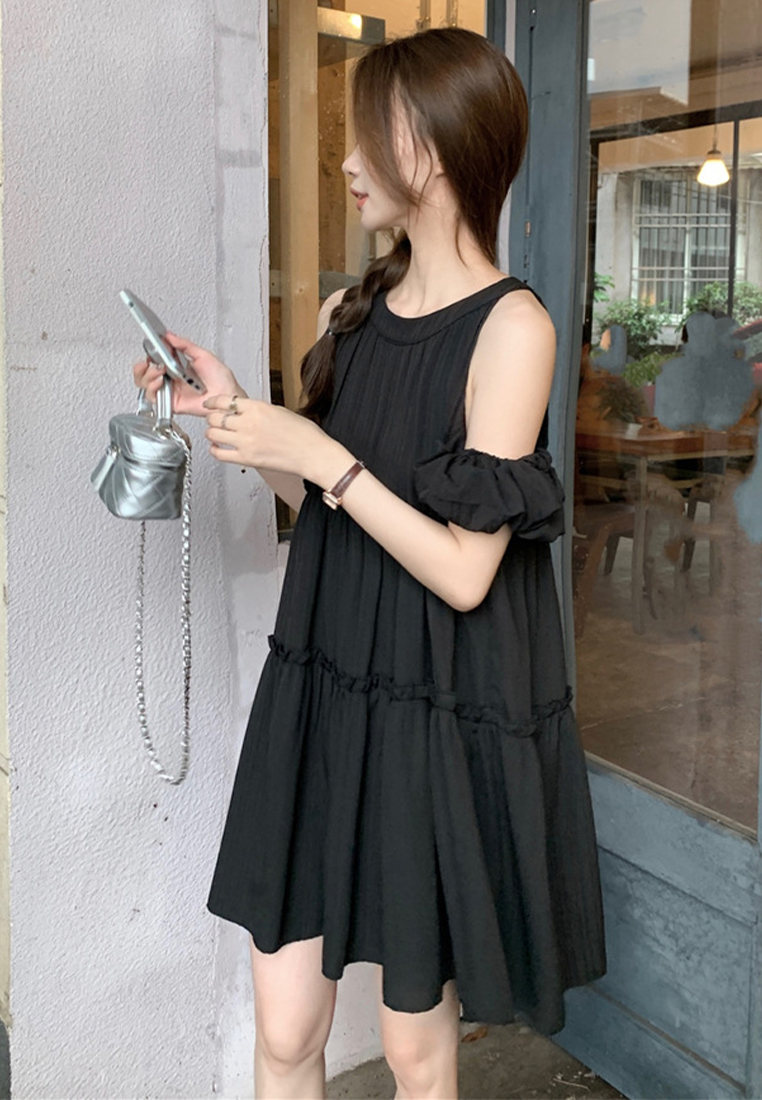 2024 Summer Elegance Off Shoulder Loose Dress CA24041039BE