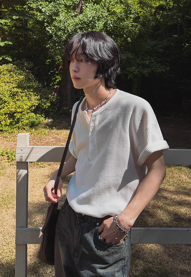 Men's summer Korean style short sleeve T-shirt CA25052339KI