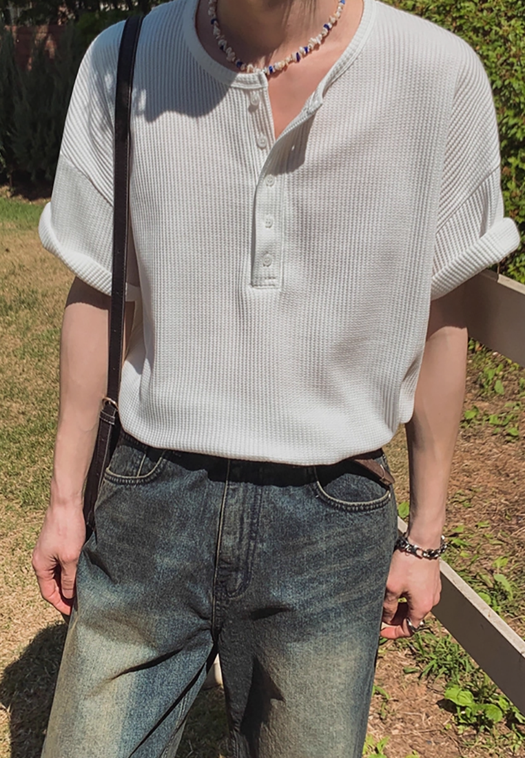 Men's summer Korean style short sleeve T-shirt CA25052339KI