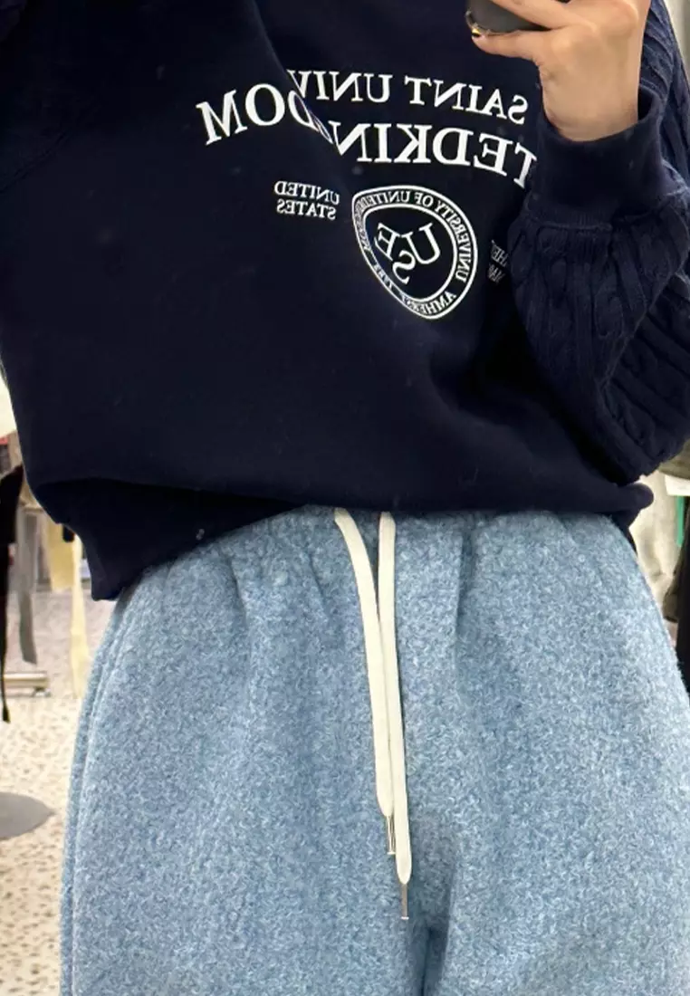 Korean style fashionable spliced knitted printed top CA24092515DGGY