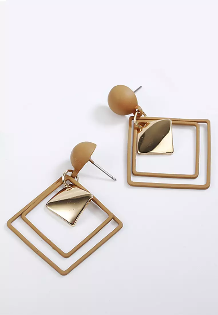 Rhombus Drop Earrings CA030208BE