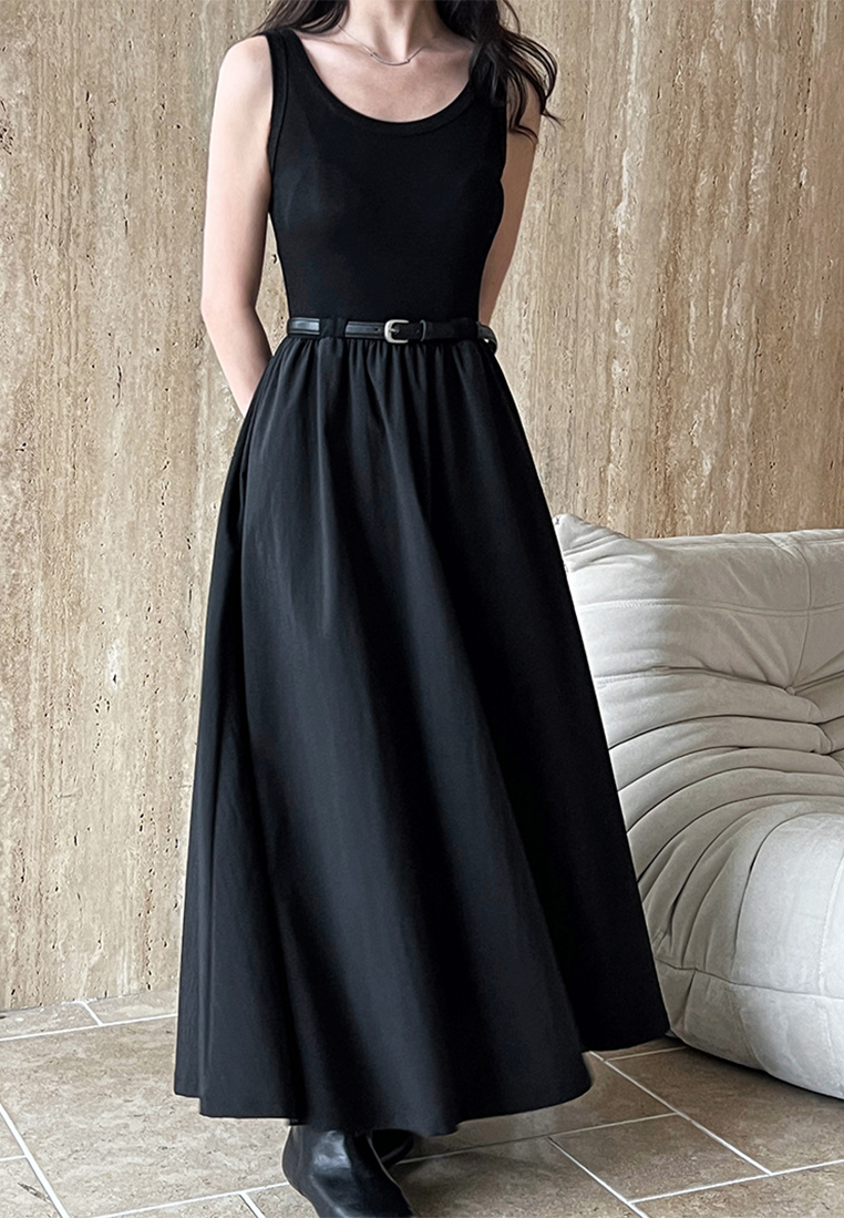 New summer French vest A-line dress CA25032704BK