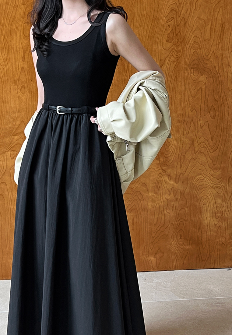 New summer French vest A-line dress CA25032704BK