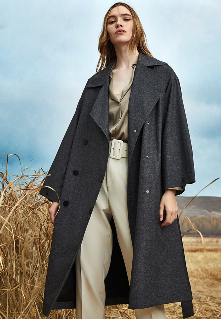 Luxury quality and high end classic lapel coat CA101704