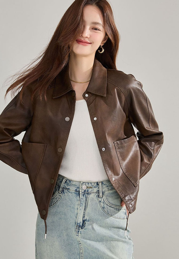 New Chic Style PU Women Jacket K25112105