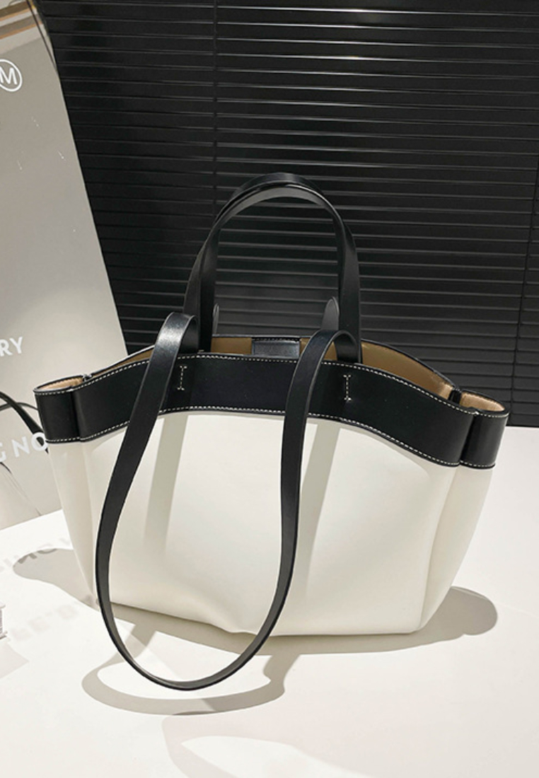 Elgant Vintage Color Block Tote Bag K26051906