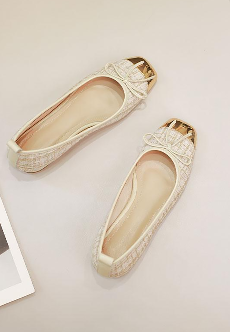 New bow-knot shallow-mouth soft-soled metal flats CA25090204BE