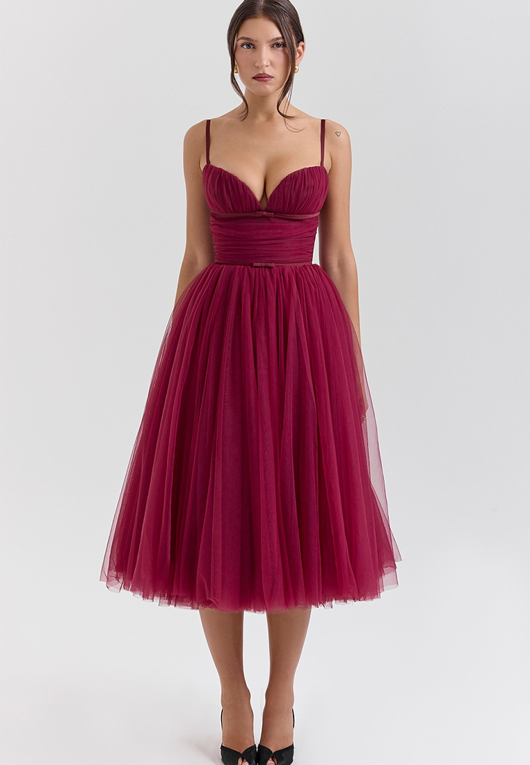 European & American New Strapless Backless Evening Party Dress CA25091504PI