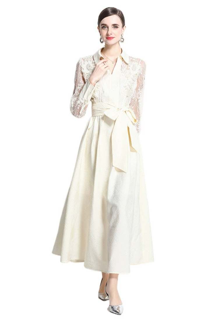 Mesh embroidery unique temperament dress  CA25031204BK