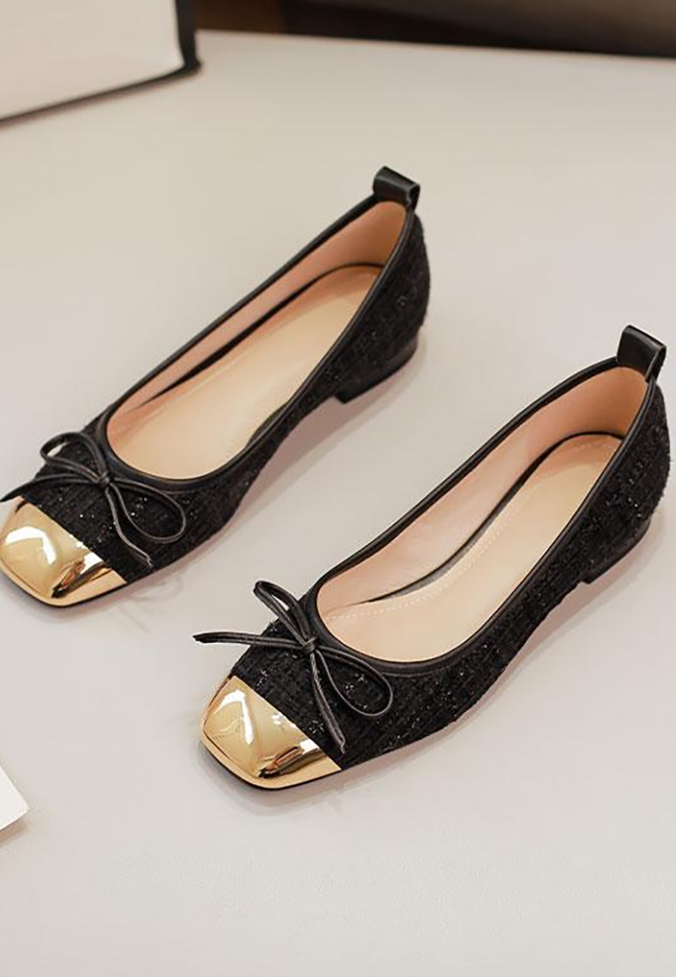 New bow-knot shallow-mouth soft-soled metal flats CA25090204BE
