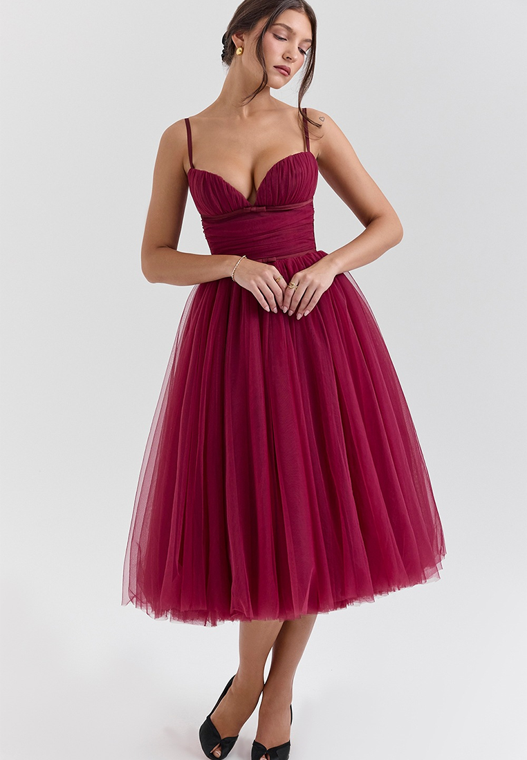 European & American New Strapless Backless Evening Party Dress CA25091504PI