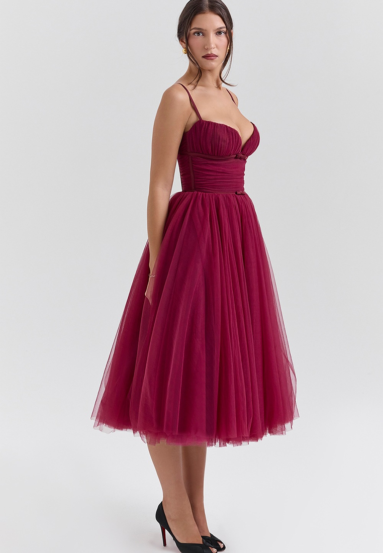 European & American New Strapless Backless Evening Party Dress CA25091504PI