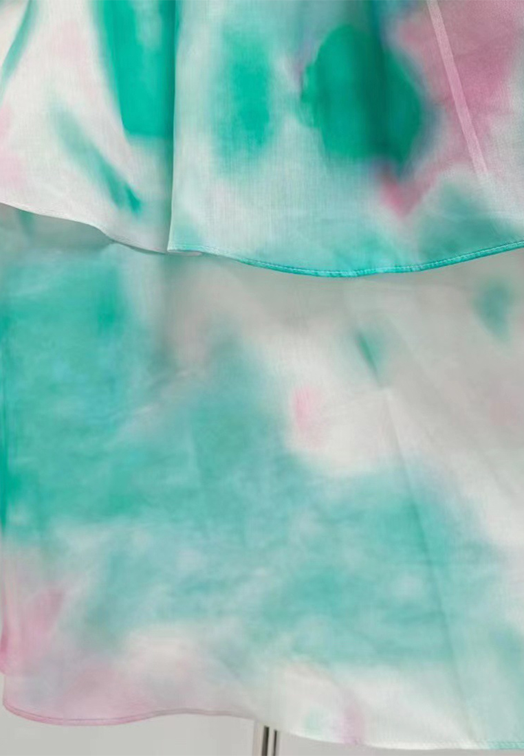 2024 Autumn V-neck lantern sleeve temperament long dress CA24081604PI