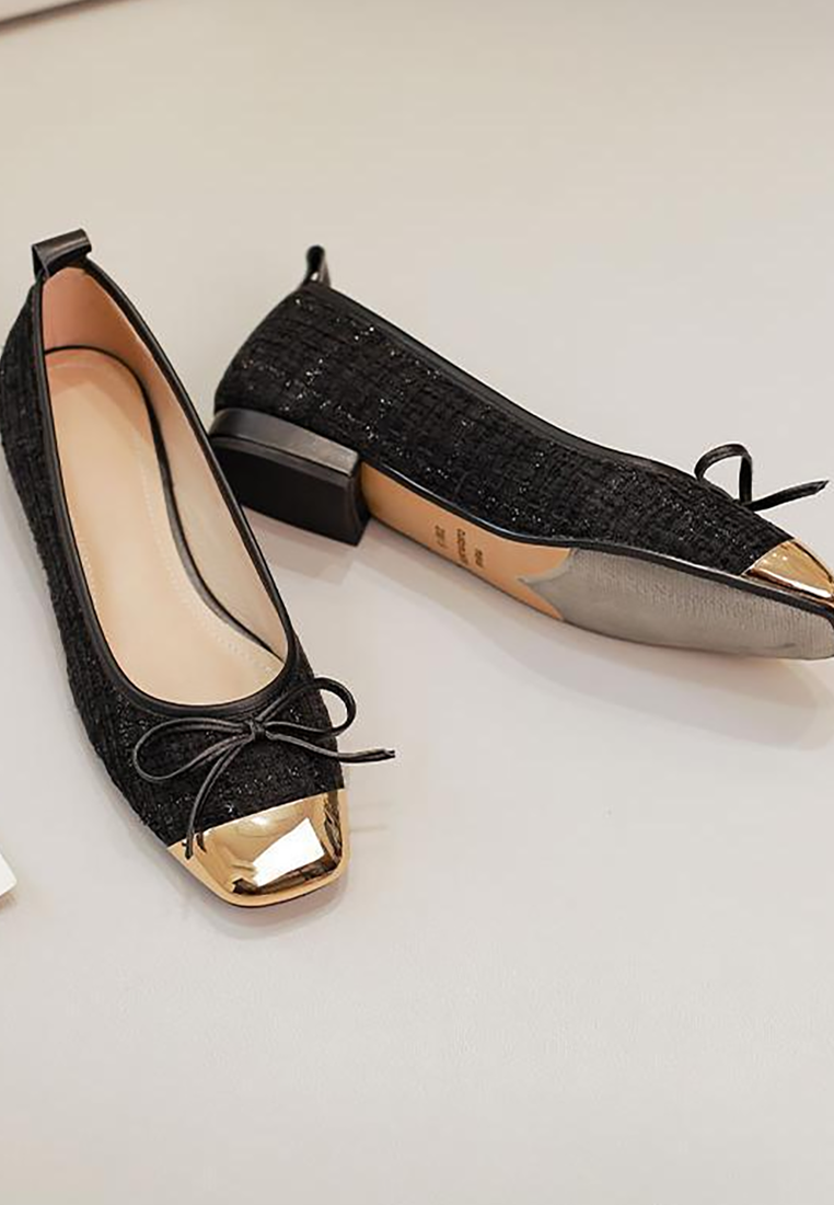 New bow-knot shallow-mouth soft-soled metal flats CA25090204BE
