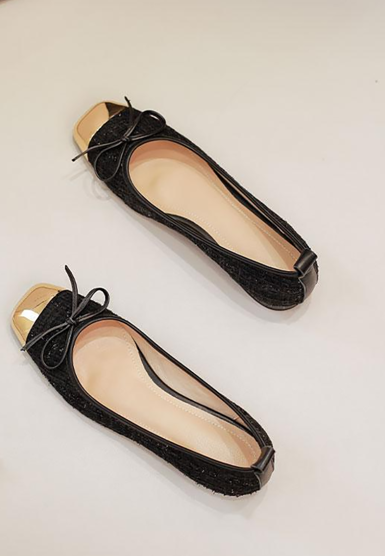 New bow-knot shallow-mouth soft-soled metal flats CA25090204BE