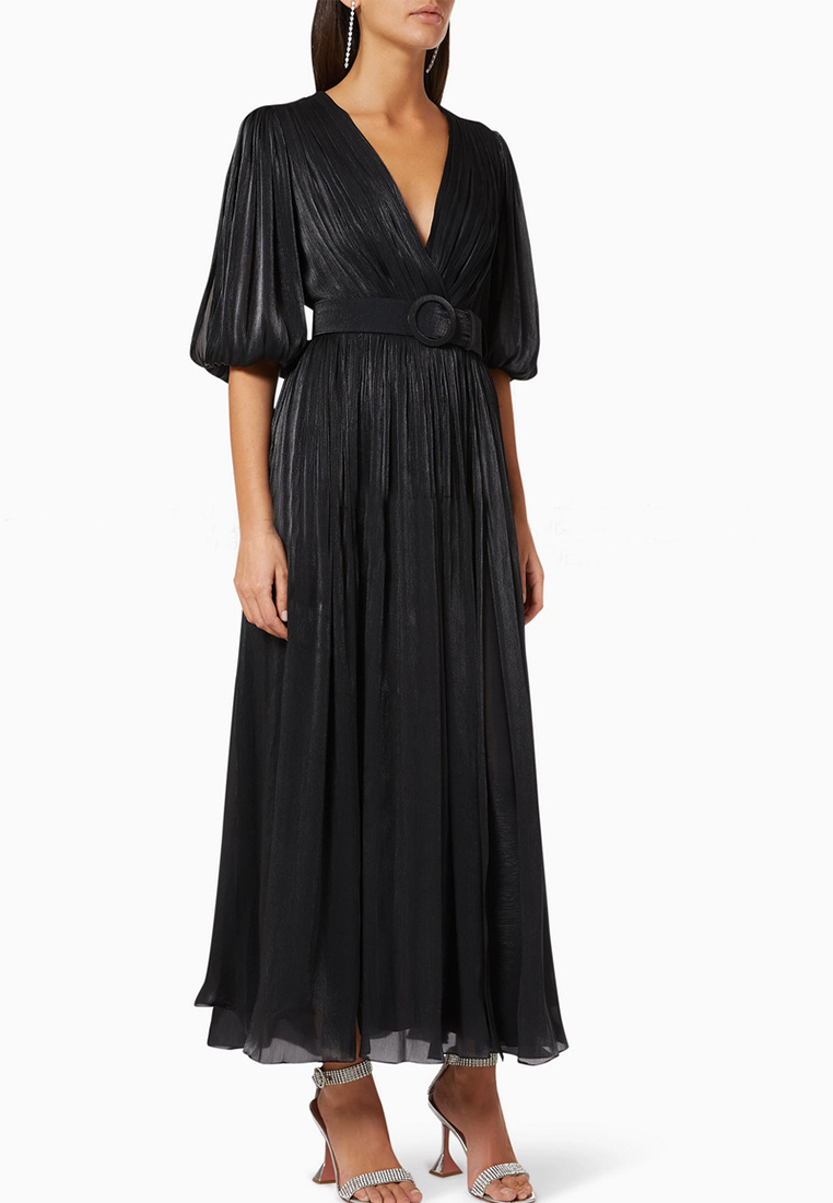 Sweet V-neck Lantern Sleeve Dress CA25092540RD