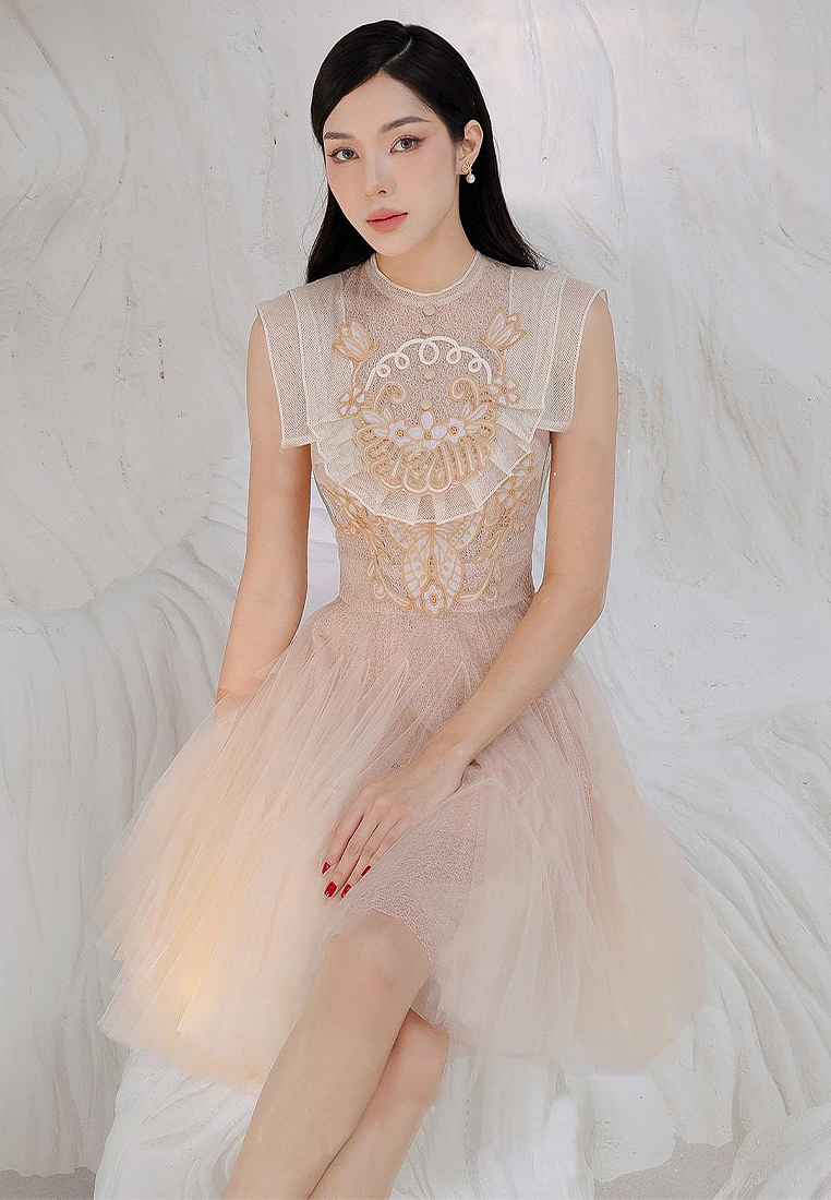 2024 Summer Fashion Mesh Short Skirt Dress CA24032640BE