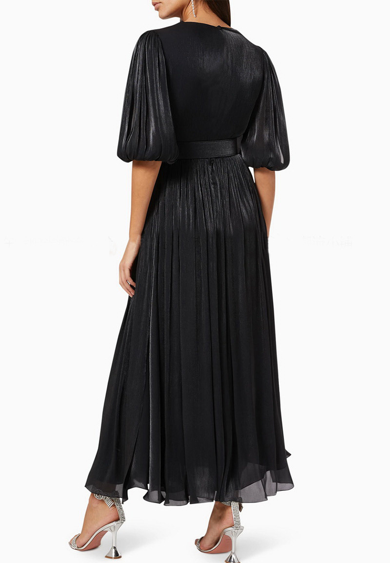 Sweet V-neck Lantern Sleeve Dress CA25092540RD