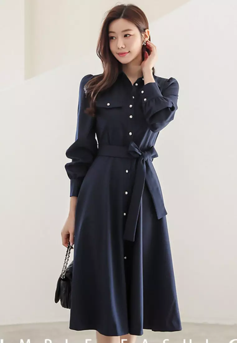 Temperament high waist strappy midi dress K102306RD