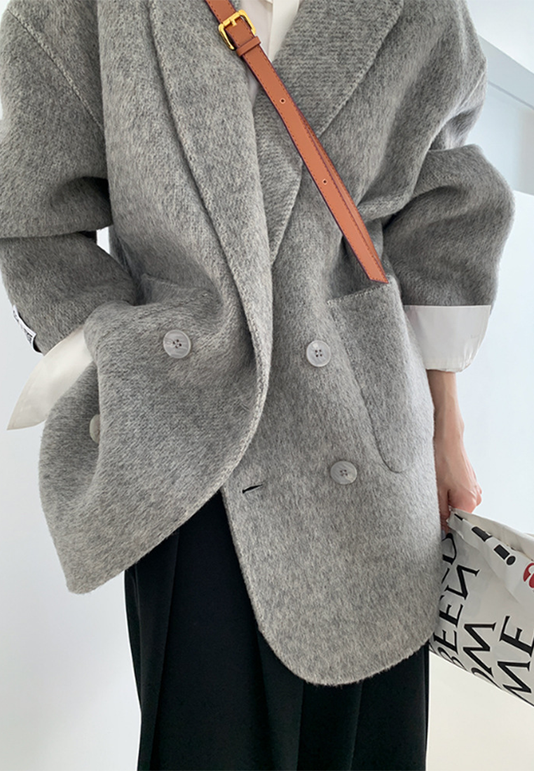 Autumn Short Double-Faced Wool Blazer CA25102441BE