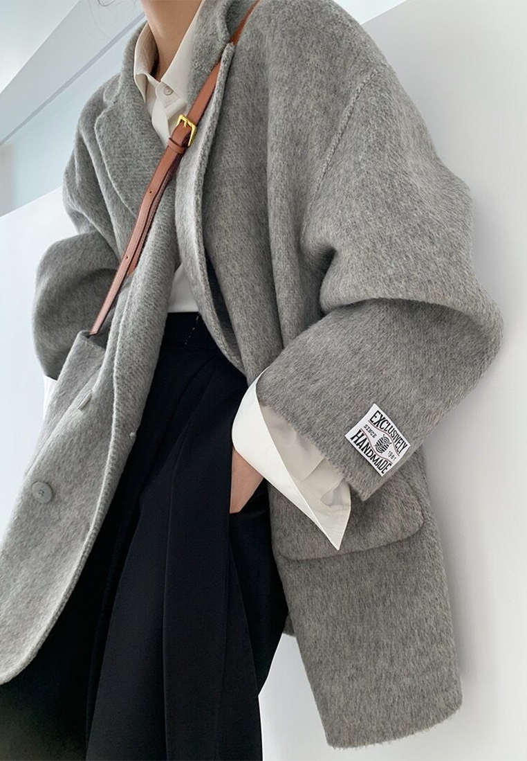 Autumn Short Double-Faced Wool Blazer CA25102441BE