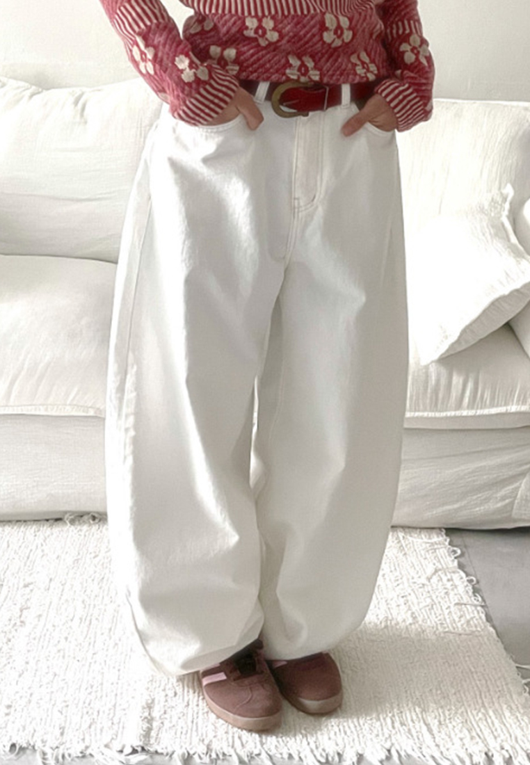 New Korean style loose wide-leg denim pants CA25042941W