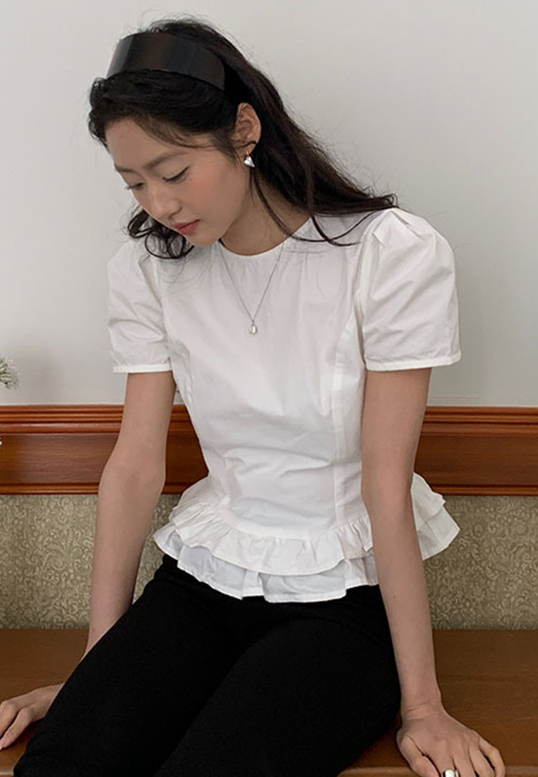 Korean style stylish girl short-sleeved shirt CA25060341W