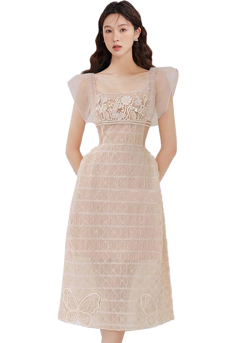 2024 Summer New Soft and Lightweight Embroidered Dress Slim Fit CA4021941BE