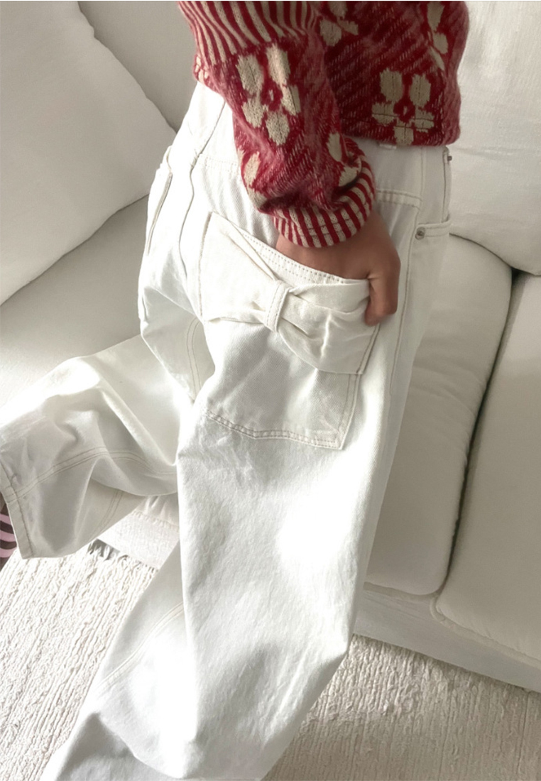 New Korean style loose wide-leg denim pants CA25042941W