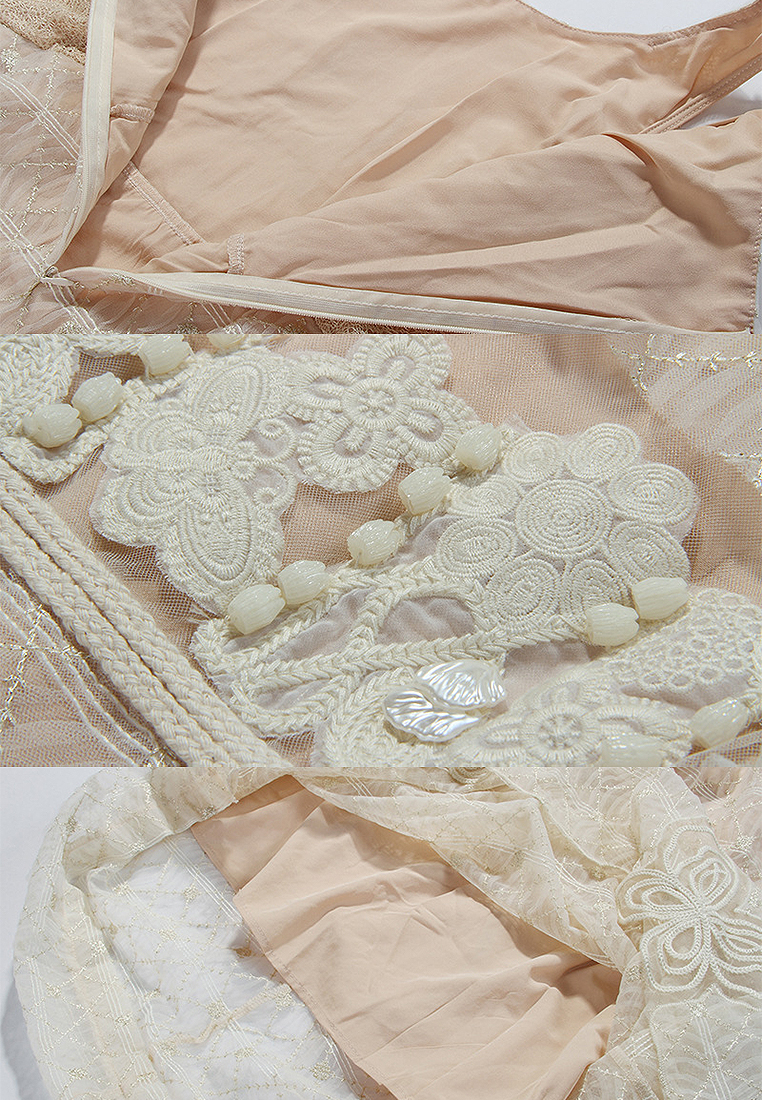 2024 Summer New Soft and Lightweight Embroidered Dress Slim Fit CA4021941BE