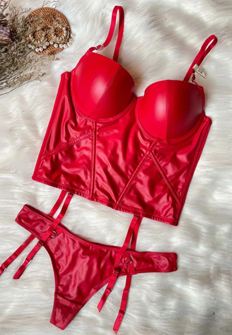 New red sexy beautiful back bone underwear Lingerie Croset A010941RD