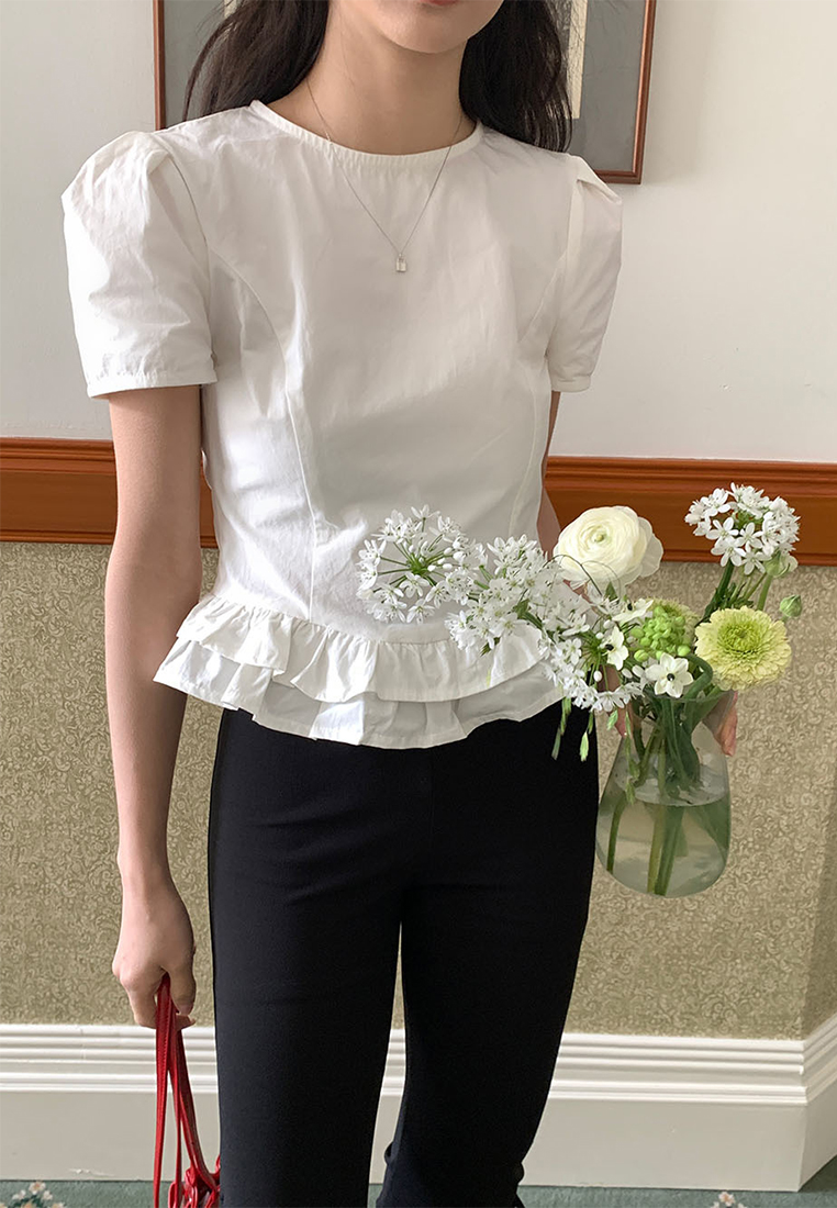 Korean style stylish girl short-sleeved shirt CA25060341W