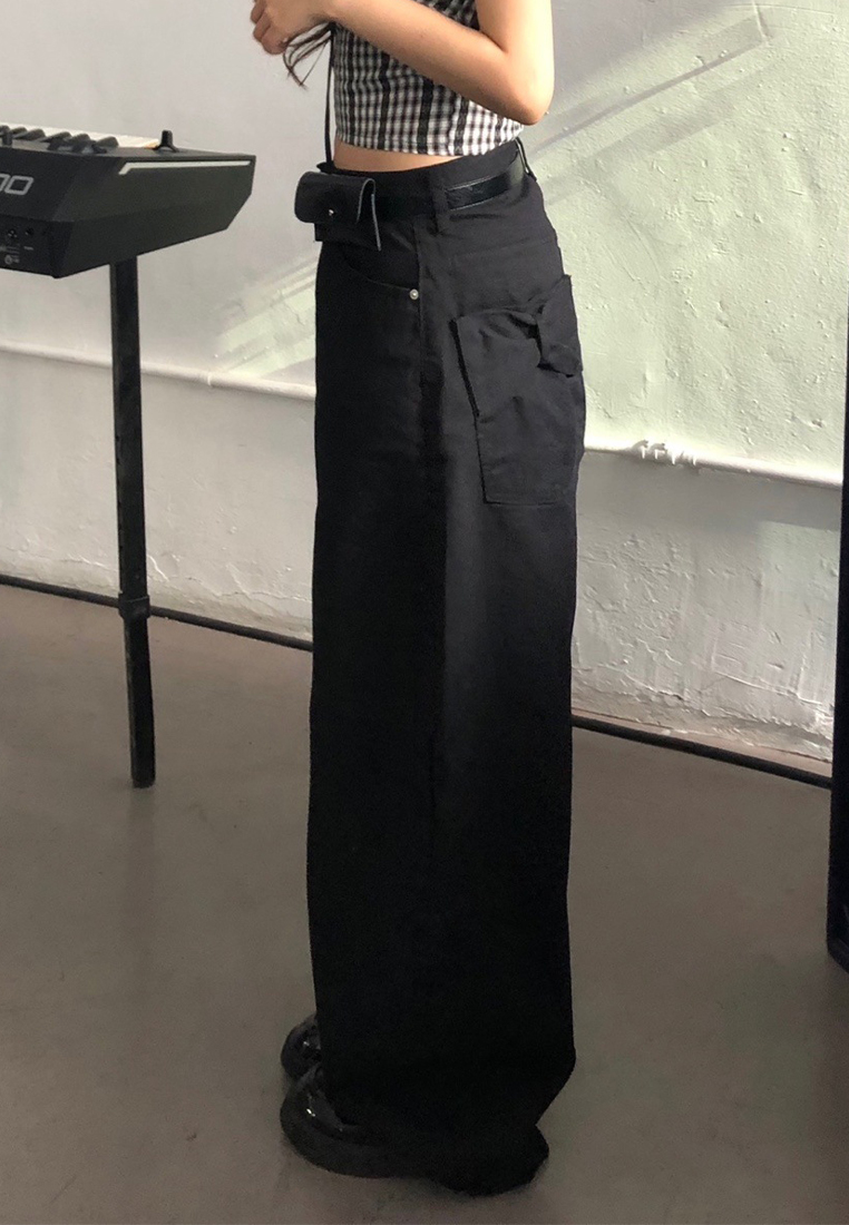 New Korean style loose wide-leg denim pants CA25042941W