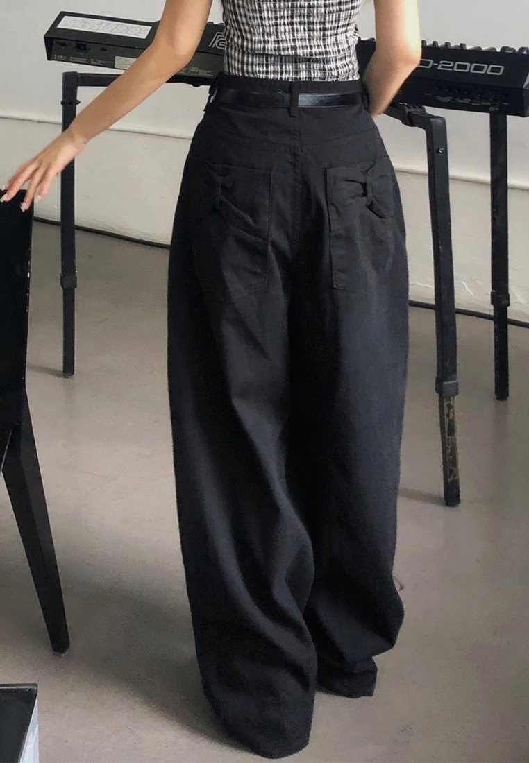 New Korean style loose wide-leg denim pants CA25042941W