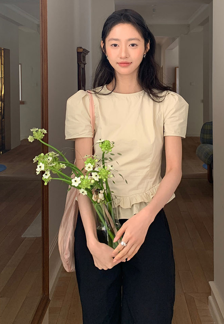 Korean style stylish girl short-sleeved shirt CA25060341W