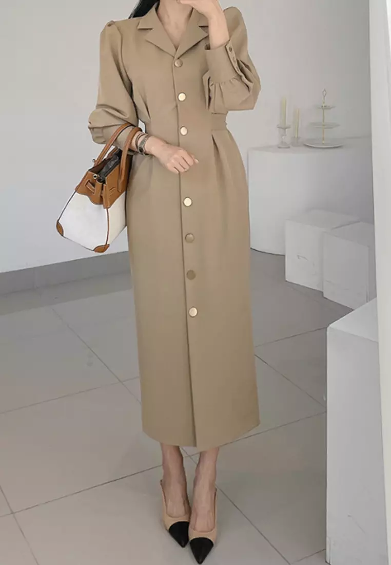 French style fashionable waist cinching dress CA24092739BE