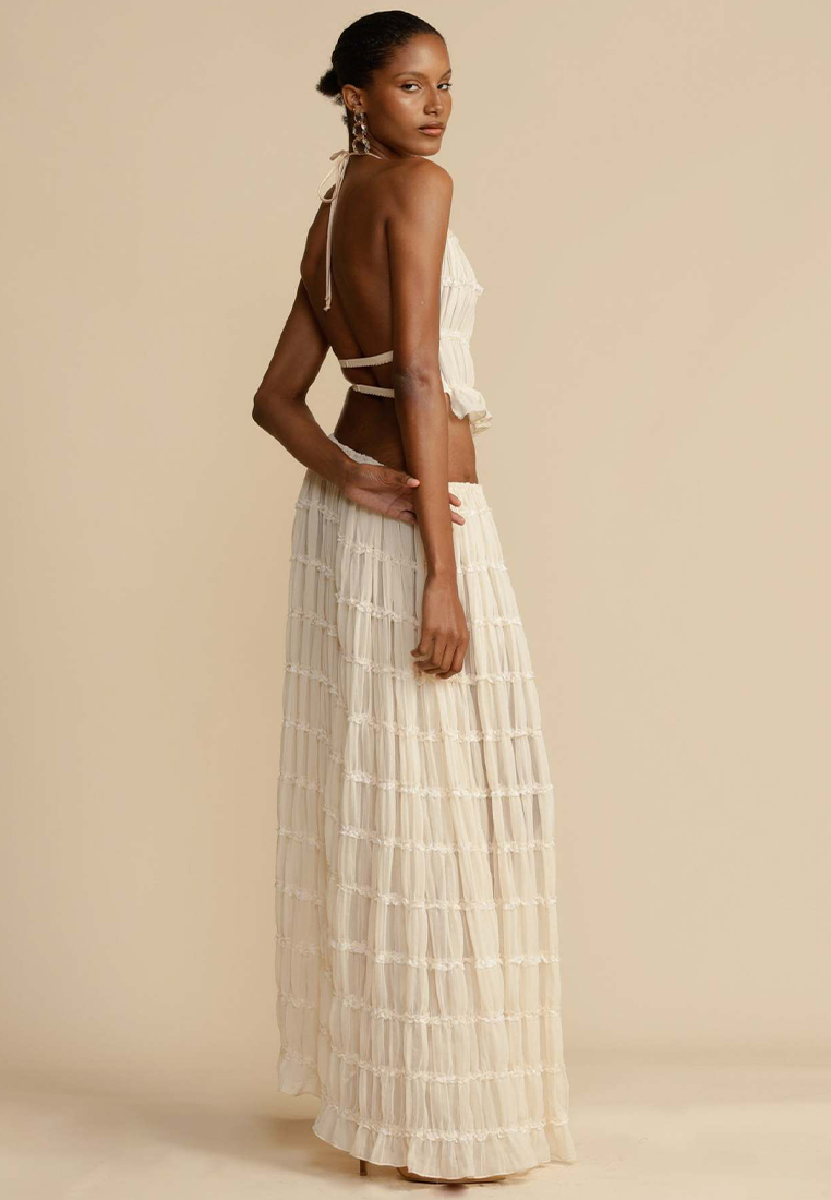 European and American backless halter neck long skirt suit CA24030742