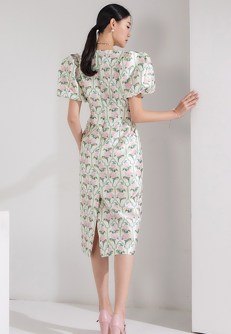 2024 Fashionable and Elegant Slimming Lantern Sleeves Dress CA4021942MT