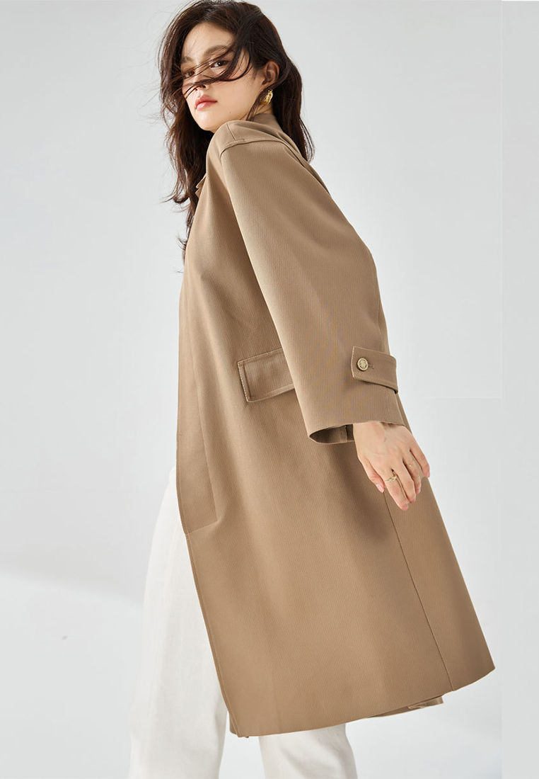 New solid color button casual coat CA24091142BE