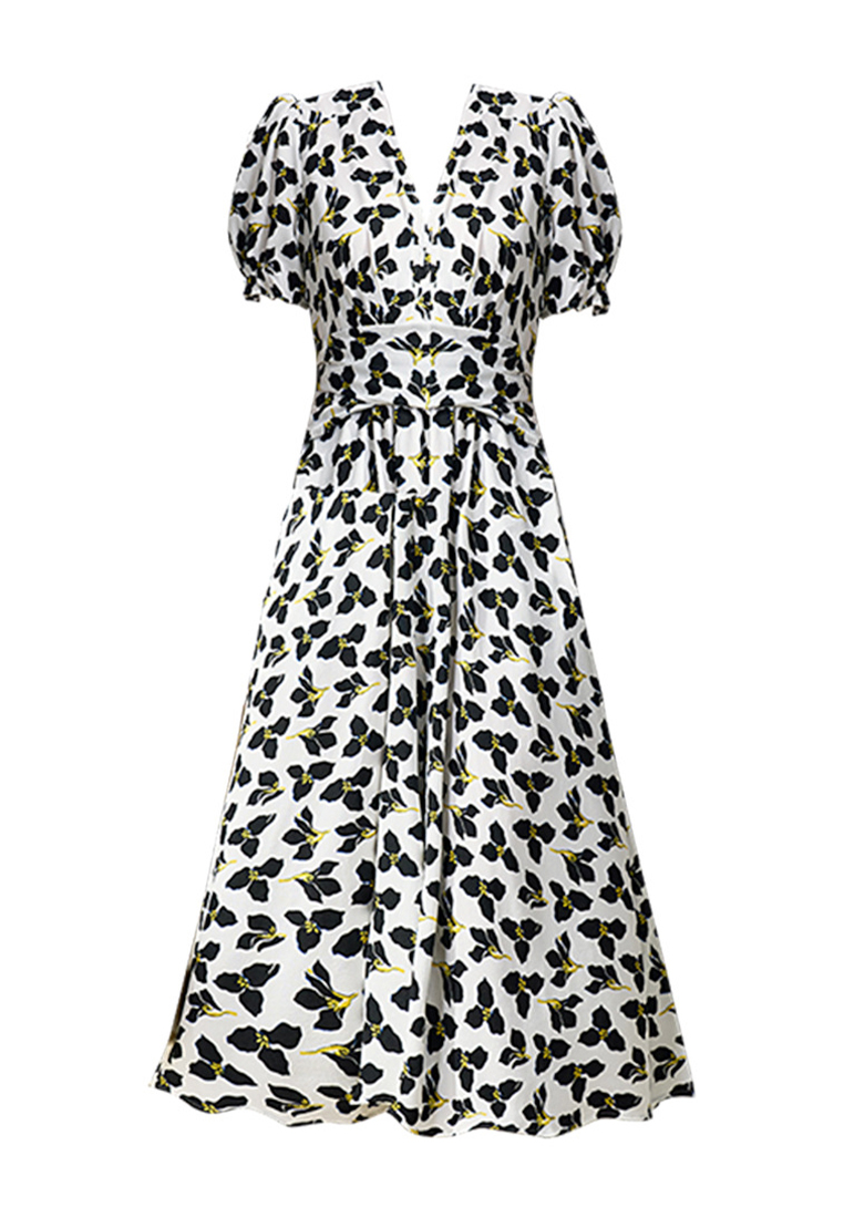 Elegant clover wrap coffee break dress CA101942