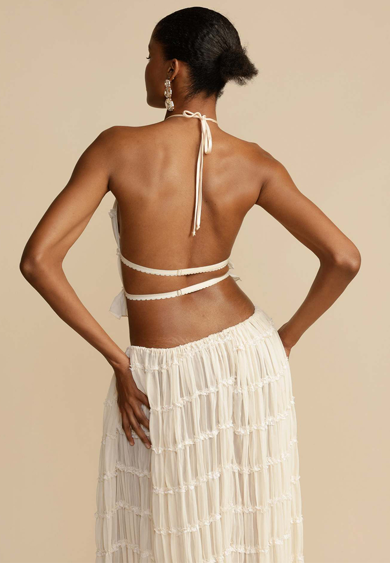 European and American backless halter neck long skirt suit CA24030742