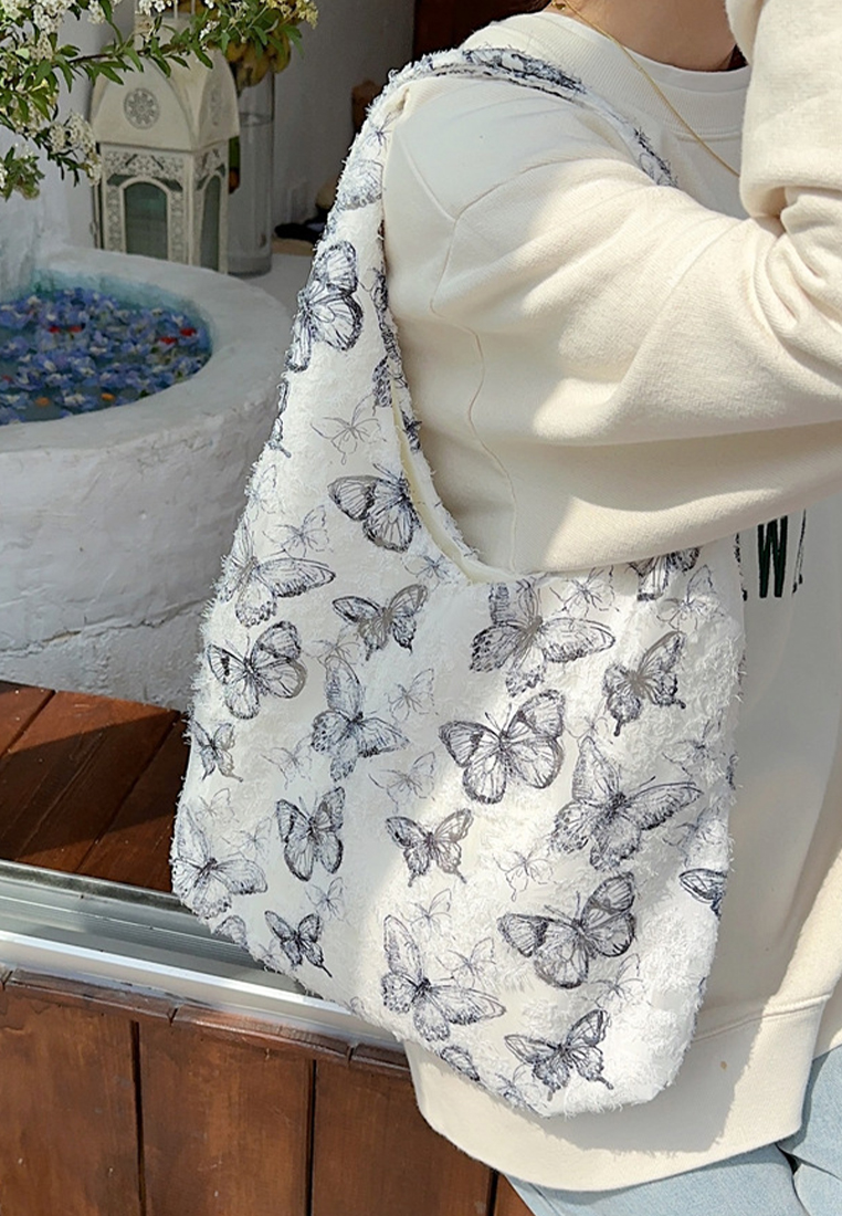 New Lace Butterfly Large Capacity Shoulder Bag CA25061742GR1