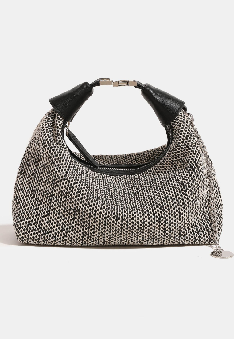Minimalist Vacation Style Openwork Woven Hobo Bag K26052006