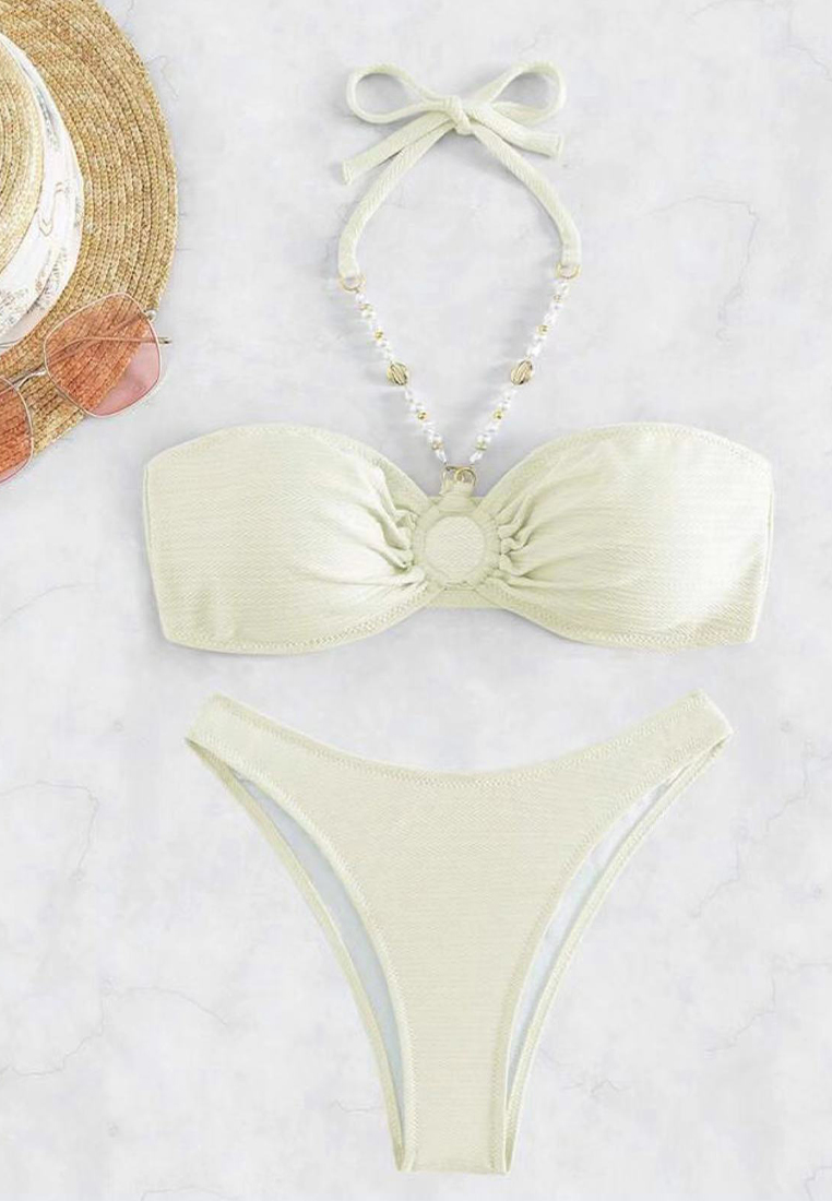 New halterneck chain swimsuit set CA24032143W