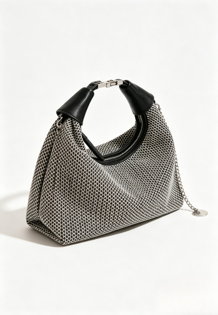Minimalist Vacation Style Openwork Woven Hobo Bag K26052006