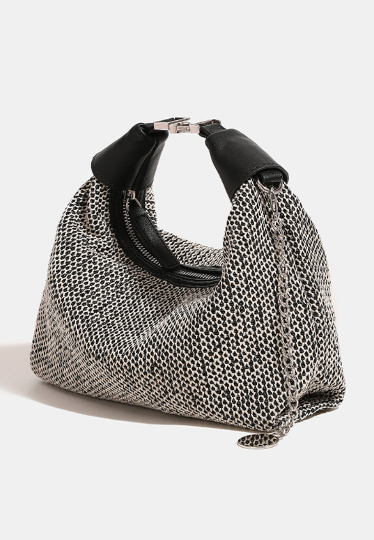 Minimalist Vacation Style Openwork Woven Hobo Bag K26052006