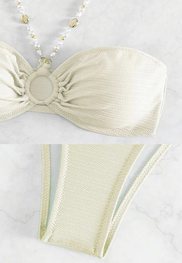 New halterneck chain swimsuit set CA24032143W