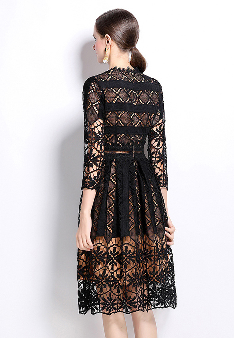 New Style Retro Lace Dress CA241128143BK