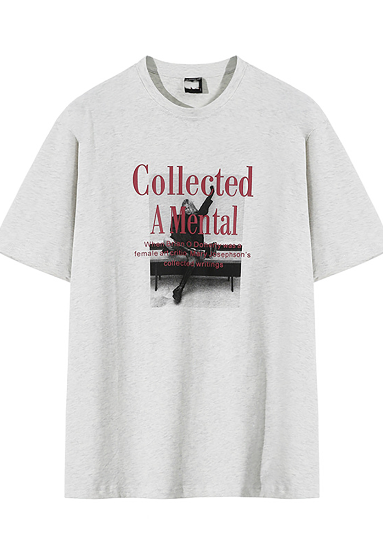 Men's summer American retro printed cotton T-shirt CA25052343BK