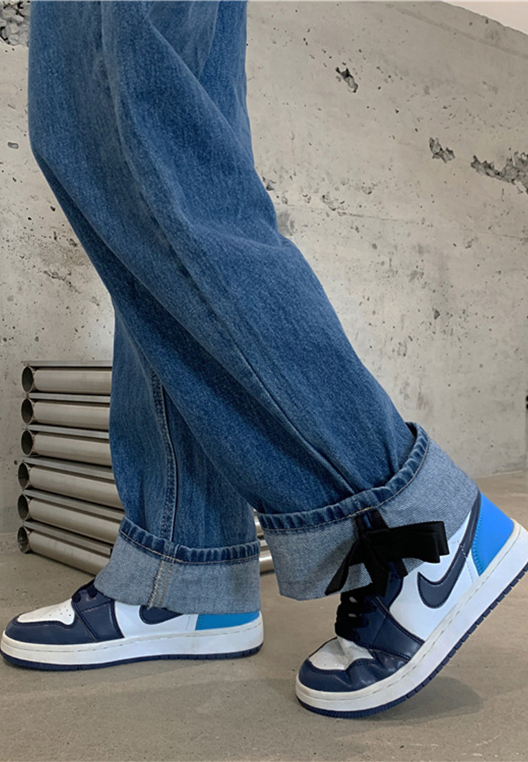 New fashion bow letter embroidered jeans CA25042943BL